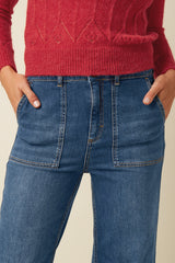 King Louie Debra Pants Onyx Denim Washed