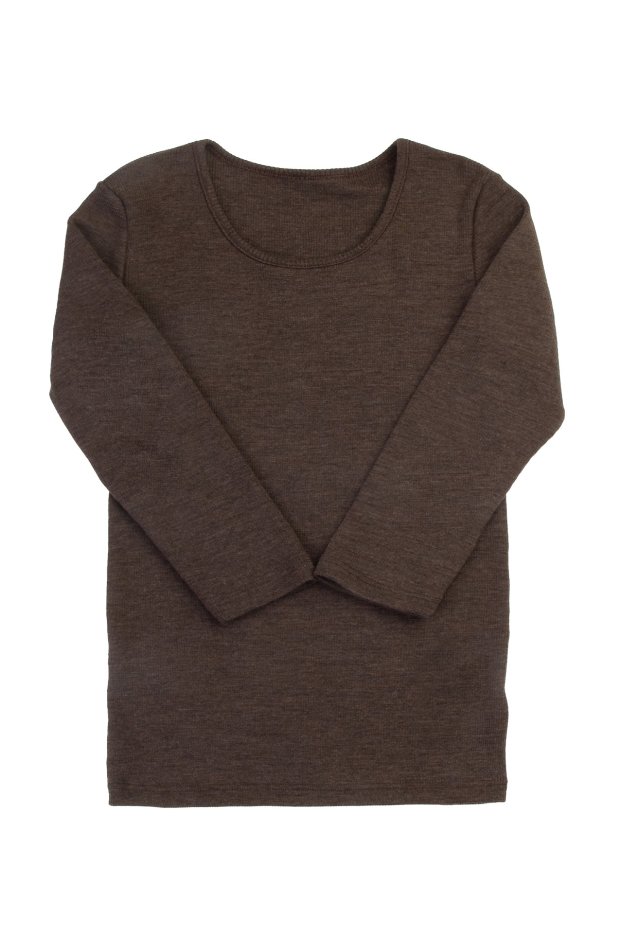 Joha Rundhals Rib Bluse Merinould