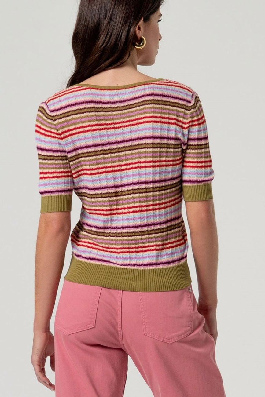 Surkana Soya Striped V-Neck Sweater