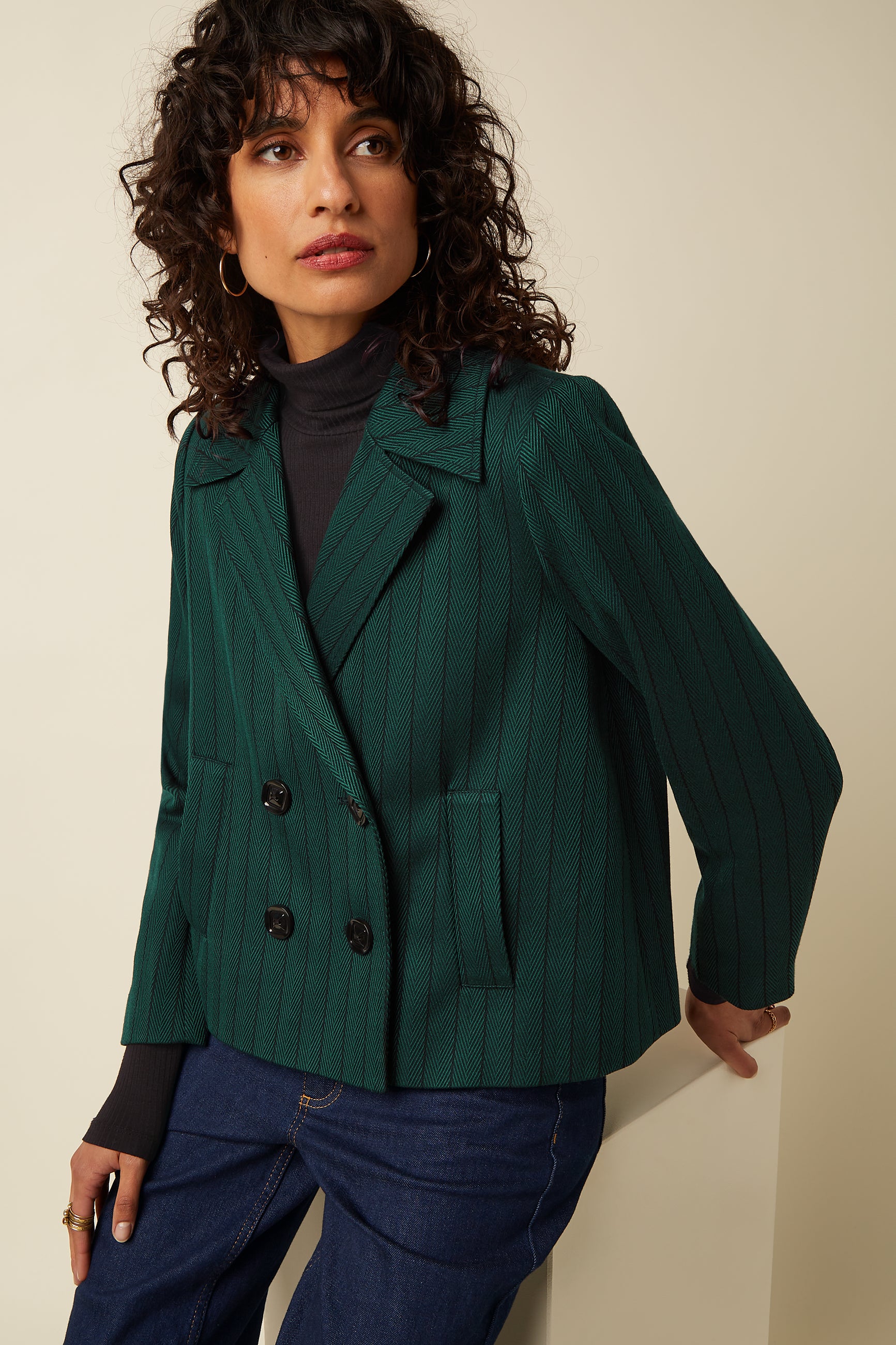 King Louie Patti Coat Dale Chevron