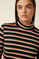 King Louie Rollneck Top Lottie Stripe