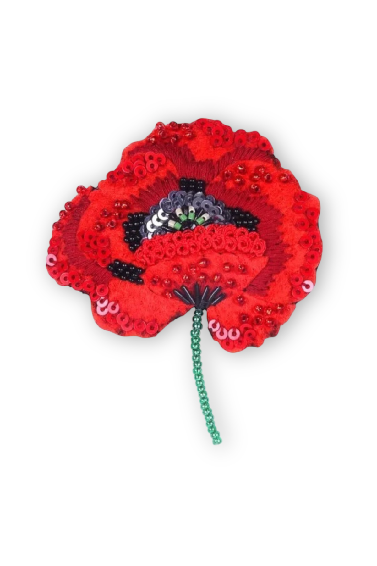 Trovelore Red Poppy Broche