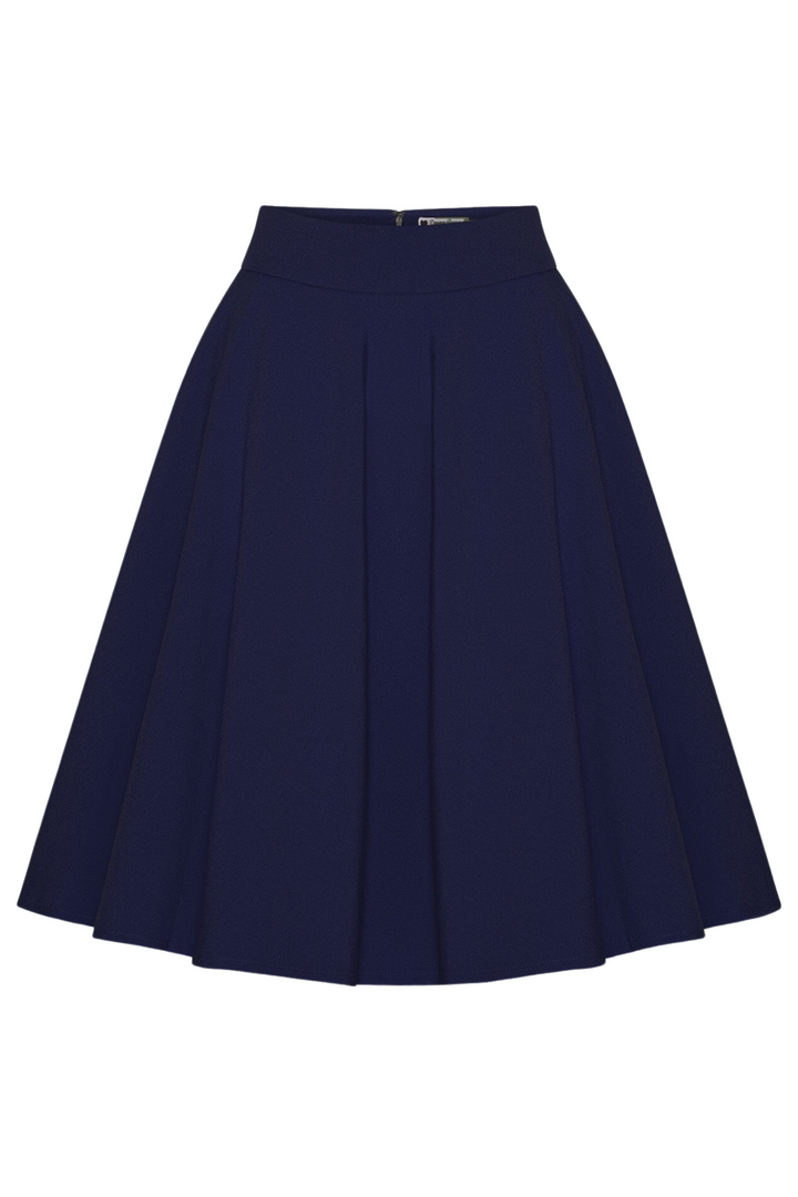 Daisy Dapper Swing Skirt #farve_navy