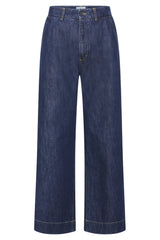 Klitmøller Lydia Denim Pant Dark Blue Stonewash Mørk Denim #farve_dark-blue-stonewash