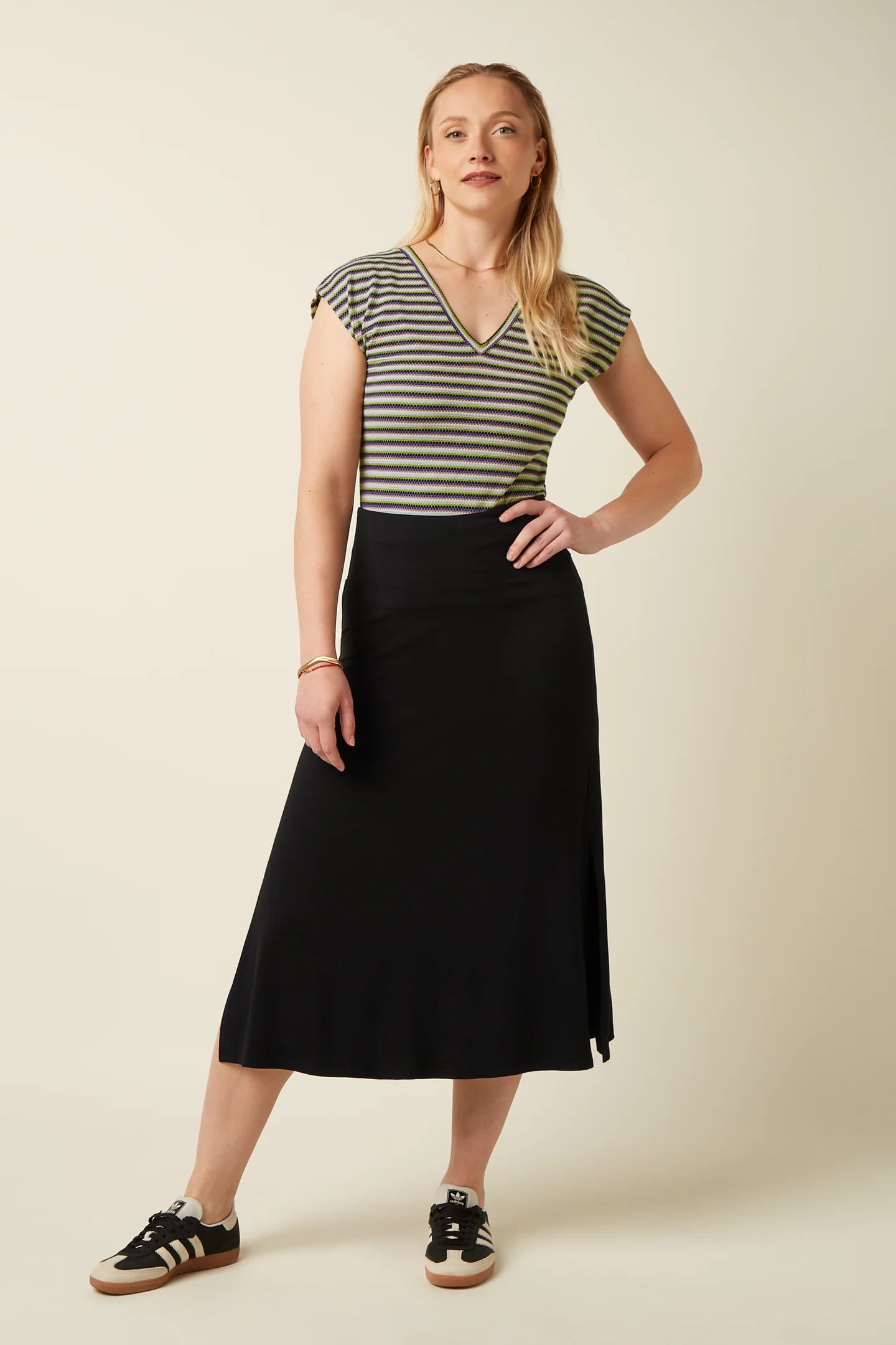 King Louie Border Midi Skirt Silva