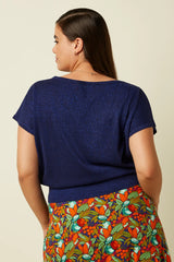 King Louie Laia Knit Top Lapis
