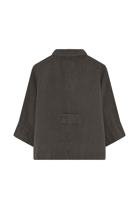 Own By Basics Linen Lab Coat Blouse