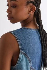 Wrangler Vest Dress Patchwork