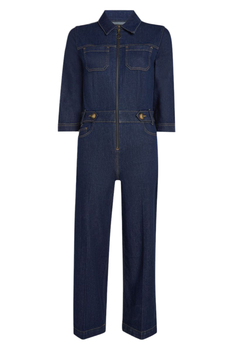 King Louie Zip Jumpsuit Onyx Denim