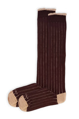 Full Colour Rib Knee Socks