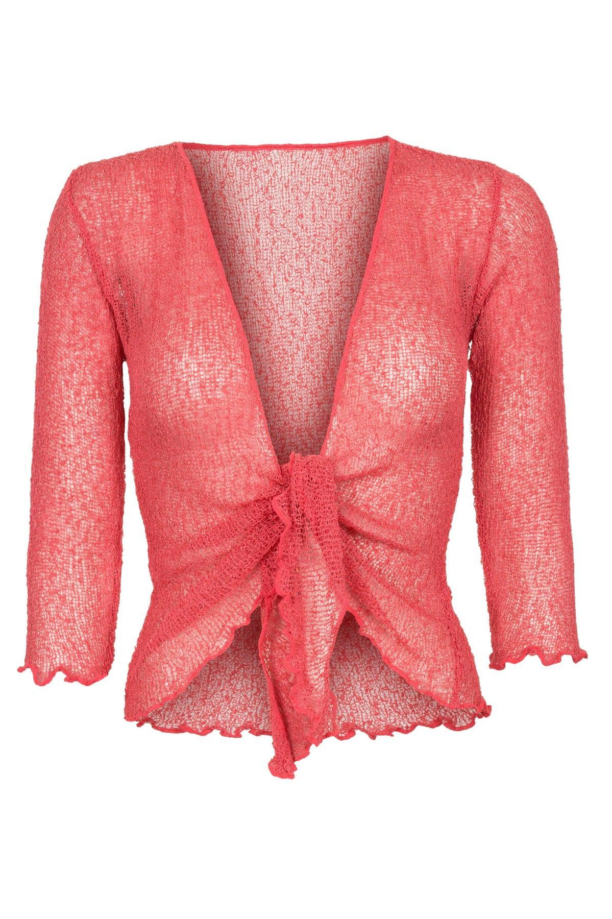 Sophies Ensfarvet bolero Coral #farve_coral