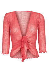 Sophies Ensfarvet bolero Coral #farve_coral