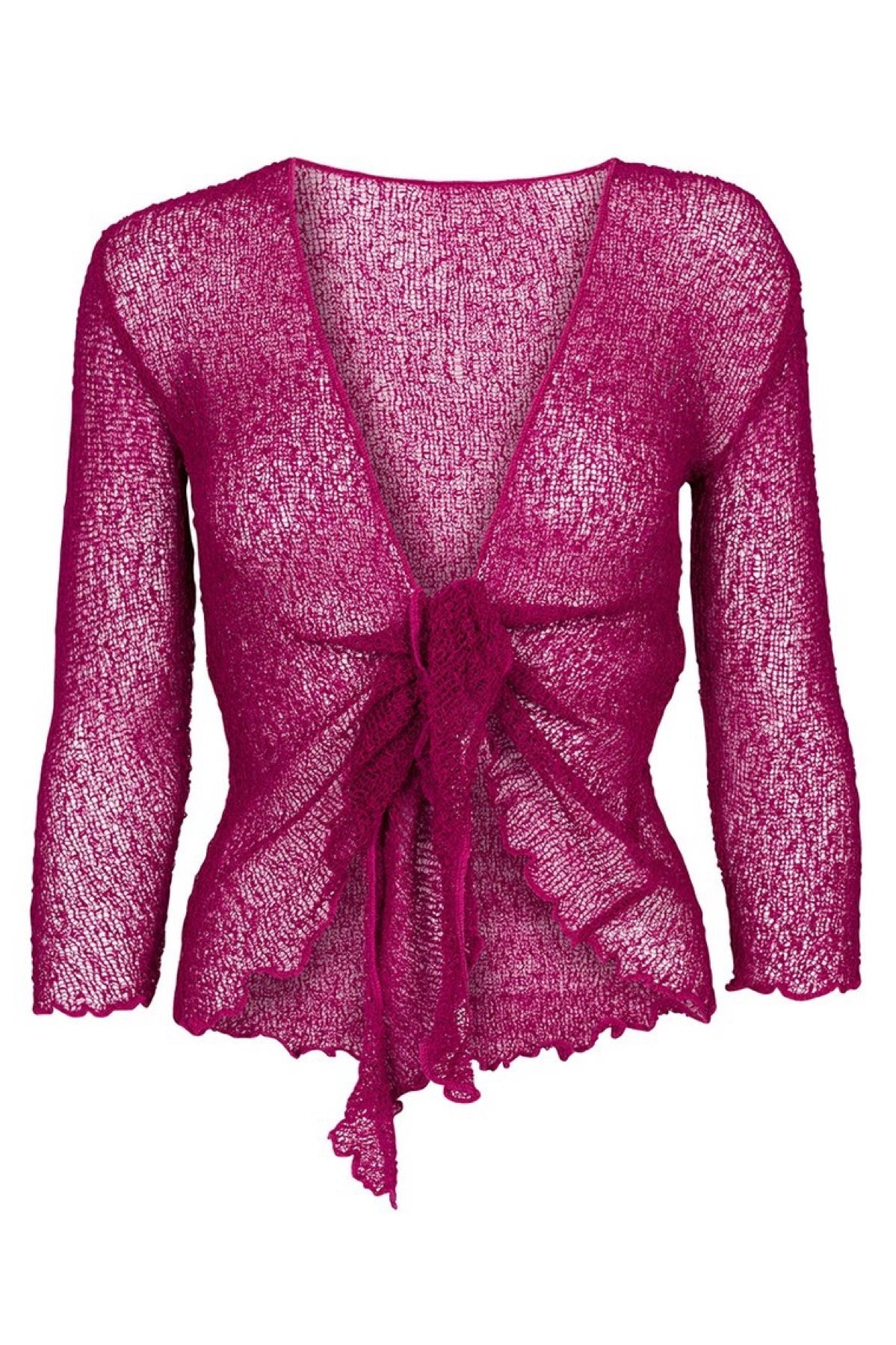Sophies Ensfarvet bolero Dark Cerise #farve_dark-cerise