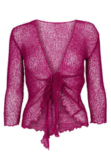 Sophies Ensfarvet bolero Dark Cerise #farve_dark-cerise