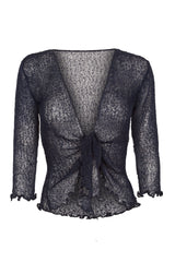 Sophies Ensfarvet bolero navy #farve_navy