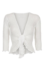Sophies Ensfarvet bolero White Hvid #farve_white
