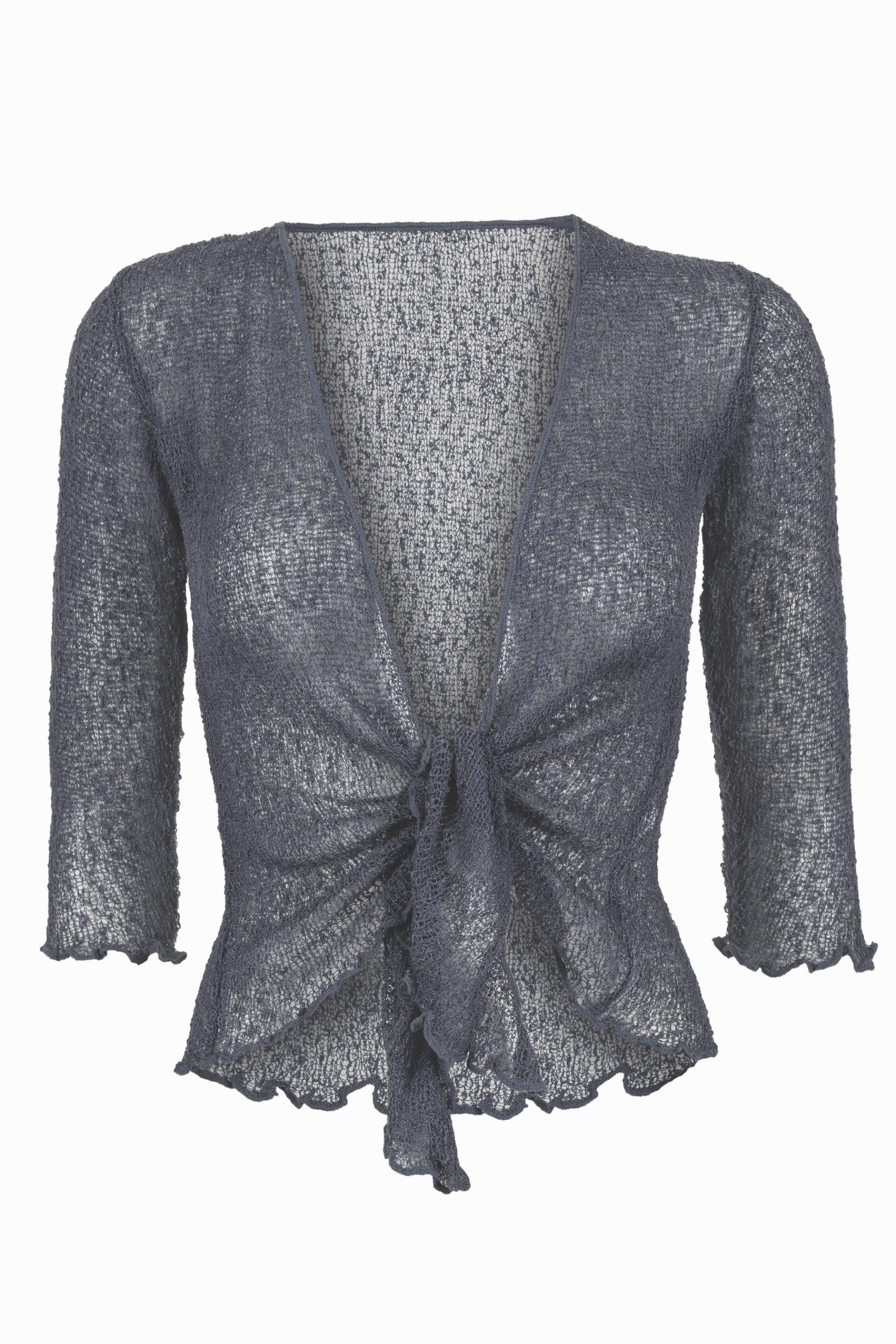 Sophies Ensfarvet bolero Grey Grå #farve_grey