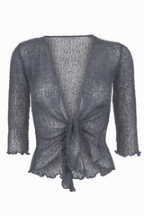 Sophies Ensfarvet bolero Grey Grå #farve_grey