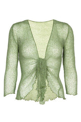 Sophies Ensfarvet bolero Sage Green #farve_sage-green
