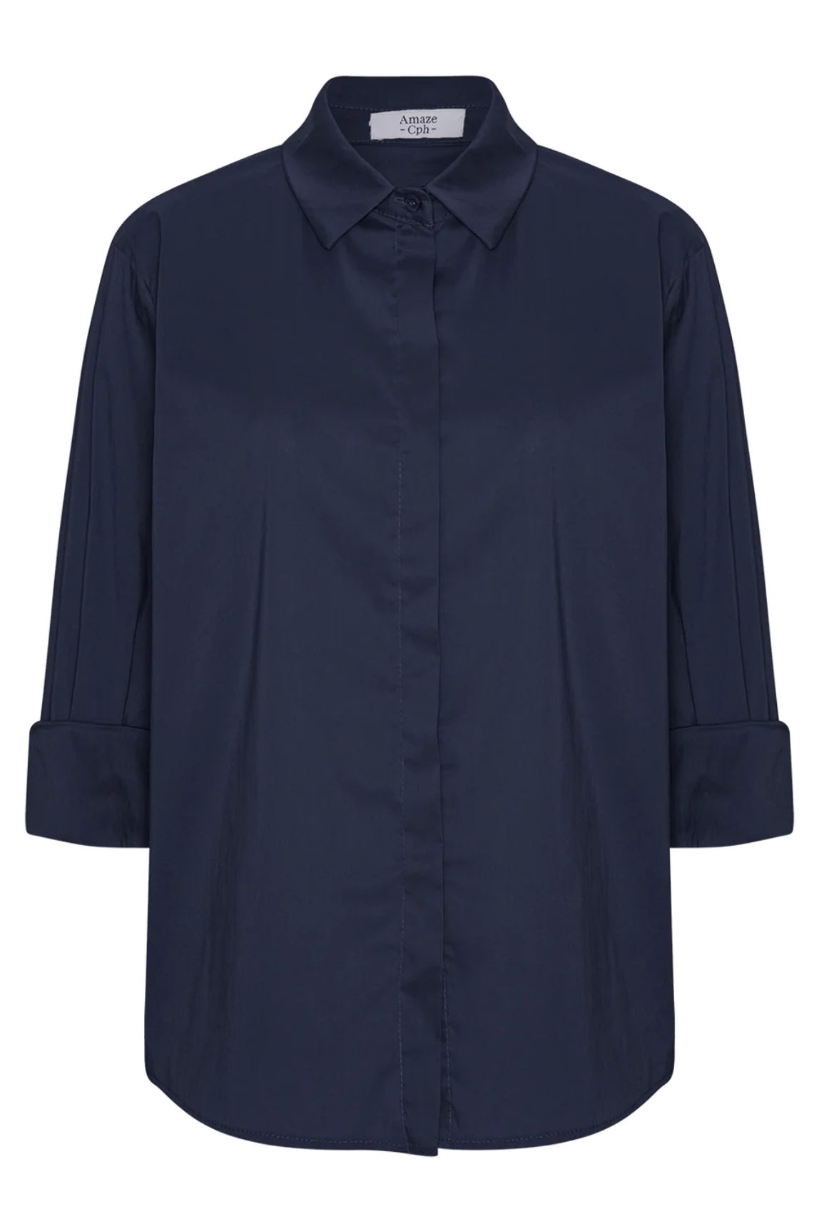 Amaze Norma Skjorte Bomuld #farve_navy