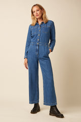 King Louie Tania Jumpsuit Stone Denim