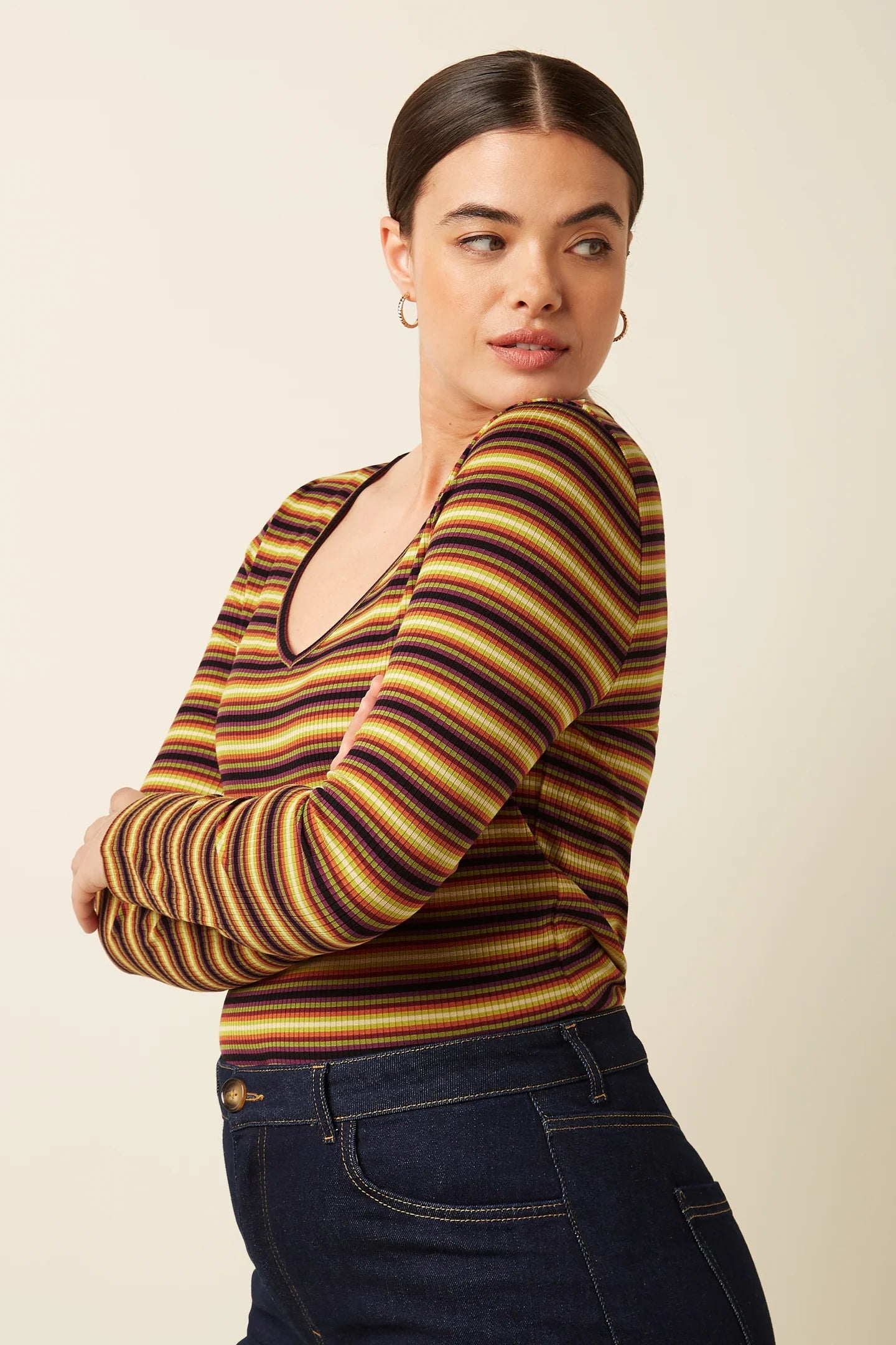 King Louie Carice V Top Eira Stripe