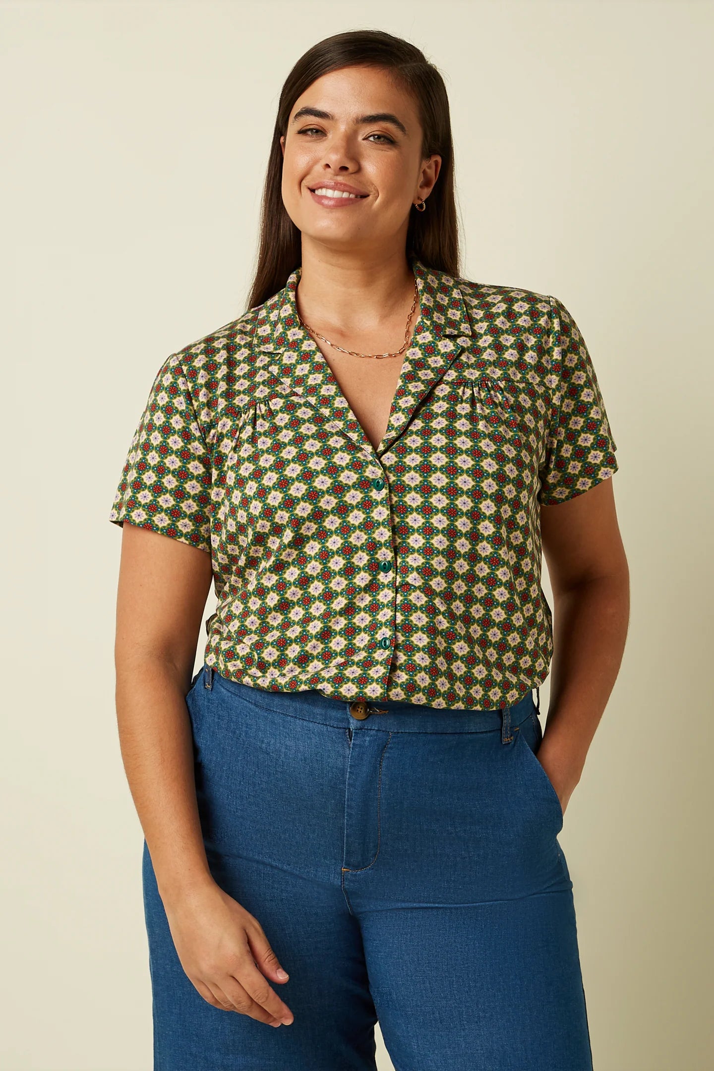 King Louie Tex Blouse Jade