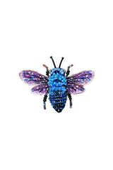 Trovelore Blue Bumble Bee Broche