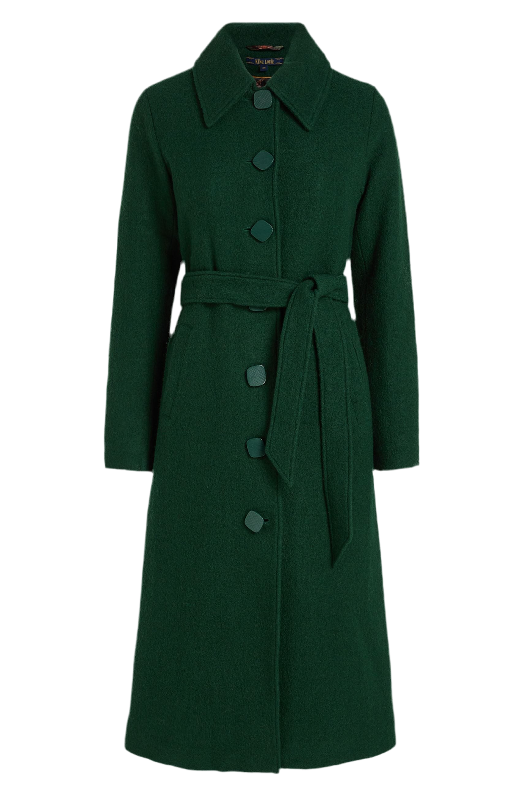 King Louie Arabella Coat Kennedy #farve_forest-green