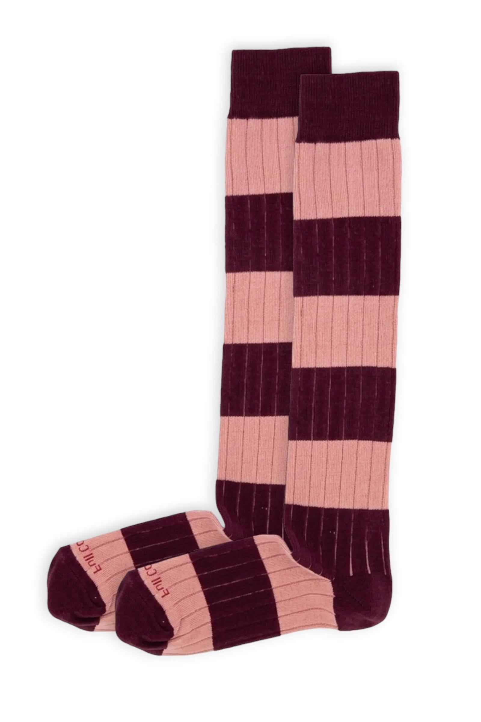 Full Colour Rib Striped Knee Socks