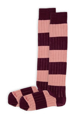 Full Colour Rib Striped Knee Socks