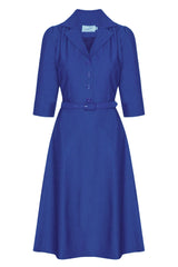 Daisy Dapper Betty Shirtdress 3/4 #farve_deep-blue