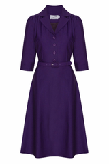Daisy Dapper Betty Shirtdress 3/4 #farve_purple