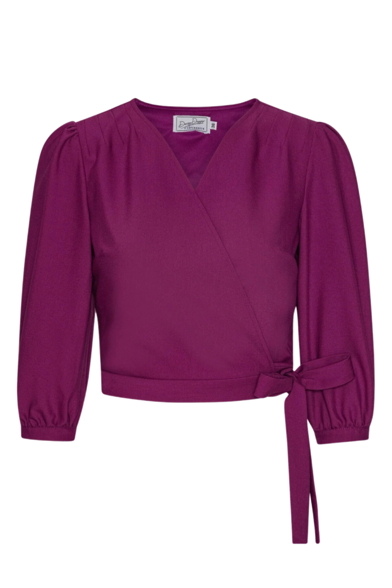 Daisy Dapper Wrap Top #farve_magenta