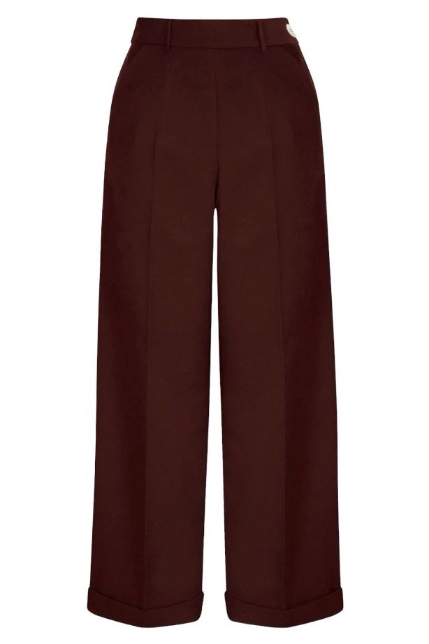 Weekend Doll High Waist Wide Leg Trousers #farve_brown