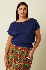 King Louie Laia Knit Top Lapis