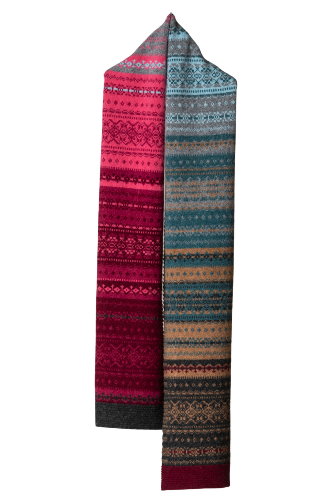 Eribé Alloa Fairisle Scarf #farve_velvet