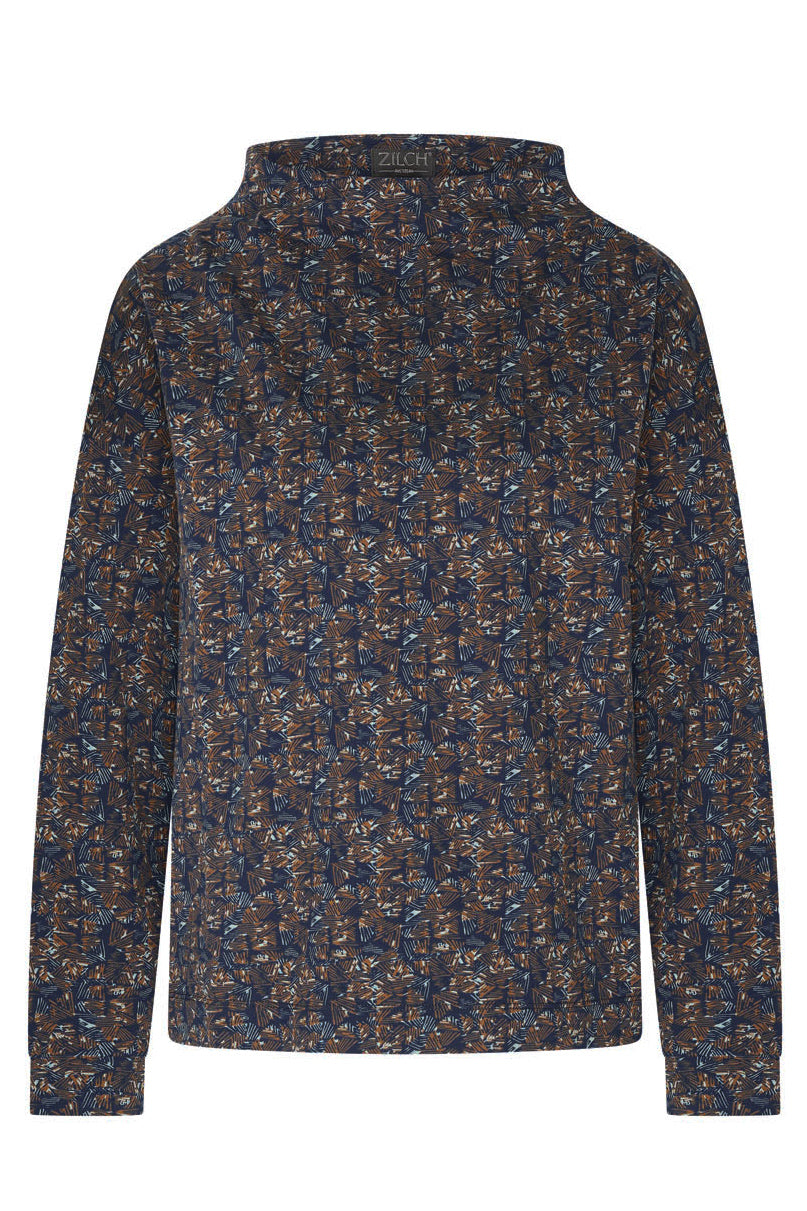 Zilch Top Turtleneck Scribble