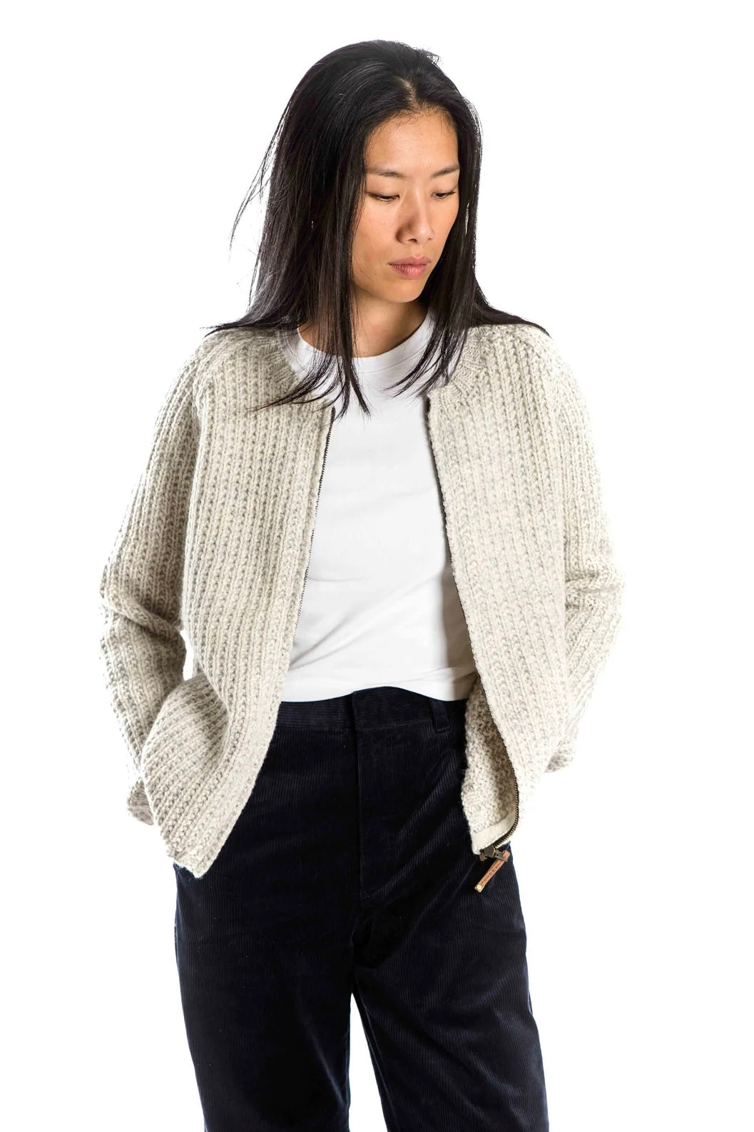 Fuza Wool Køb lækker lys Sol Cardigan fra Fuza Wool på Sophies.dk