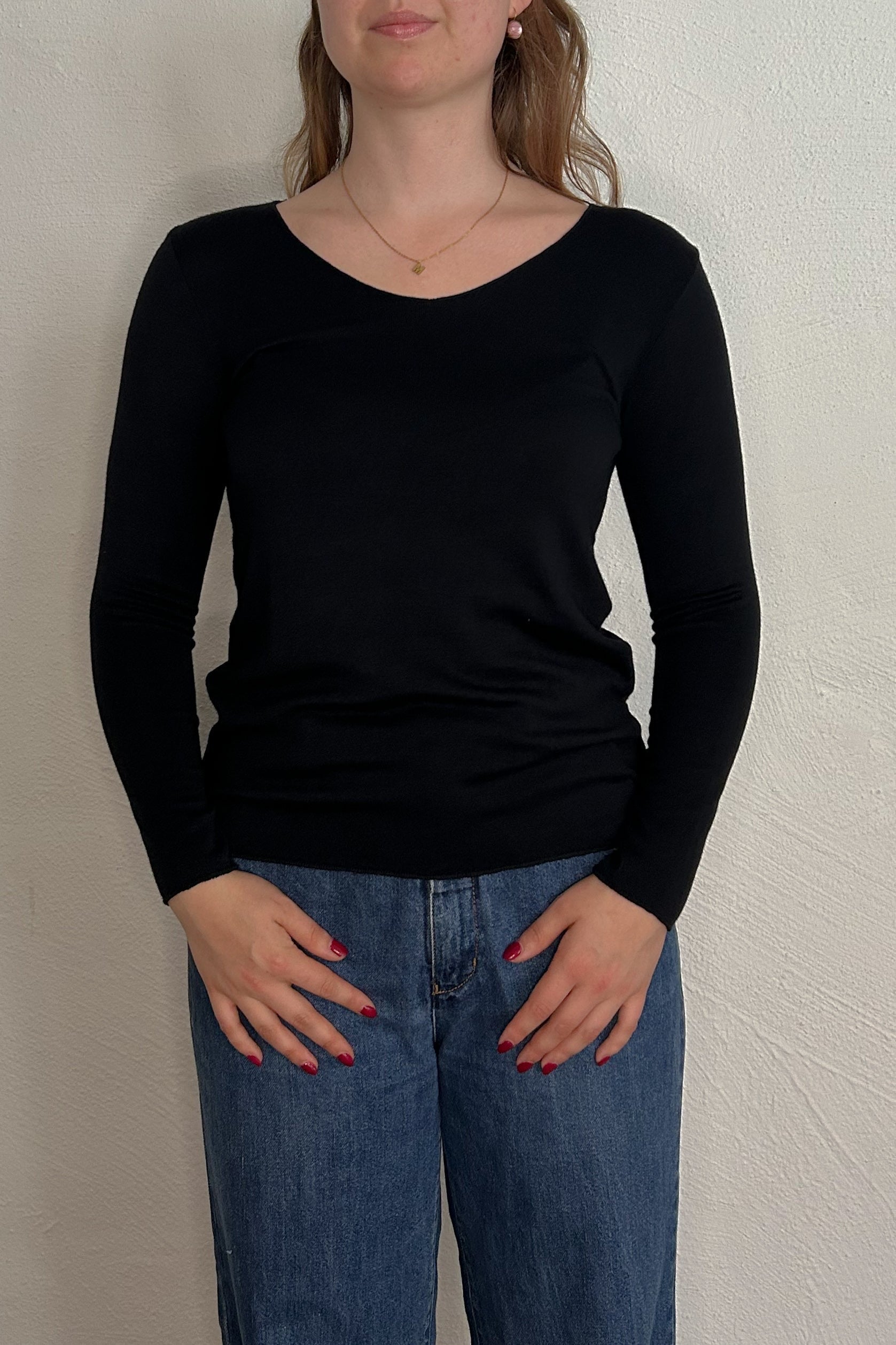 Sophies Langærmet V-hals Top