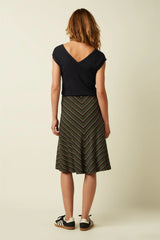 King Louie Juno Panel Skirt Menchini Stripe