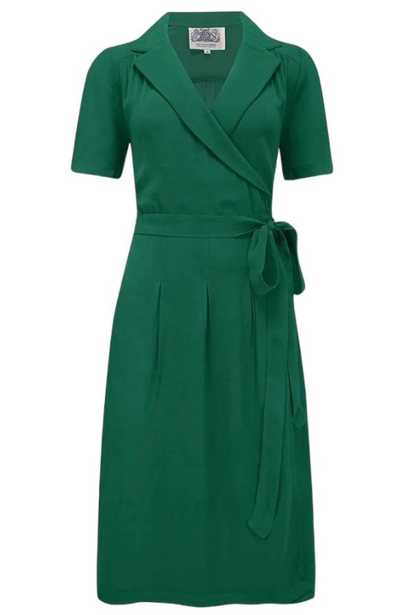 Seamstress of Bloomsbury Peggy Wrap Kjole #farve_green