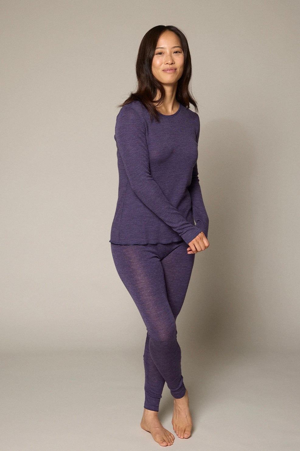 Jalfe Uldbluse Langærmet #farve_purple