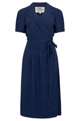 Seamstress of Bloomsbury Peggy Wrap Kjole #farve_navy