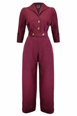 Pretty Retro Jumpsuit #farve_wine