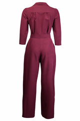 Pretty Retro Jumpsuit #farve_wine