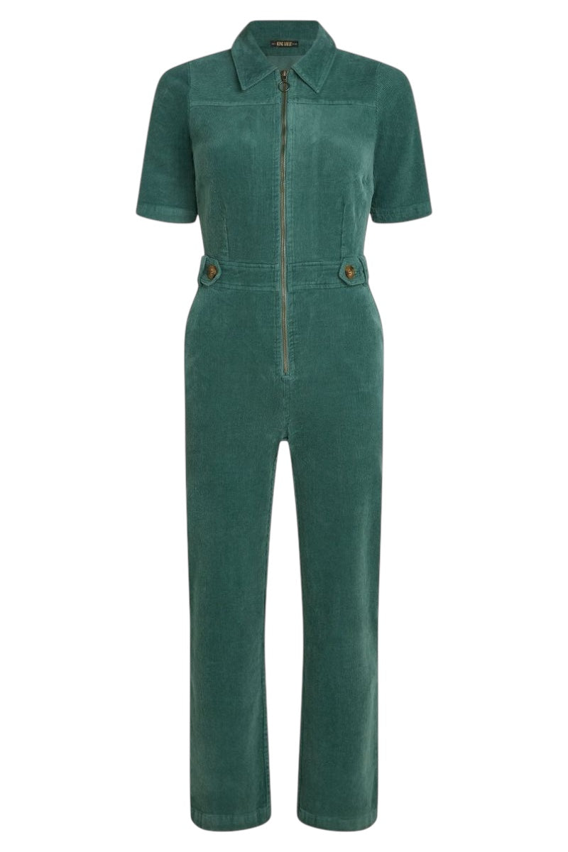 King Louie Garbo Zip Jumpsuit Corduroy