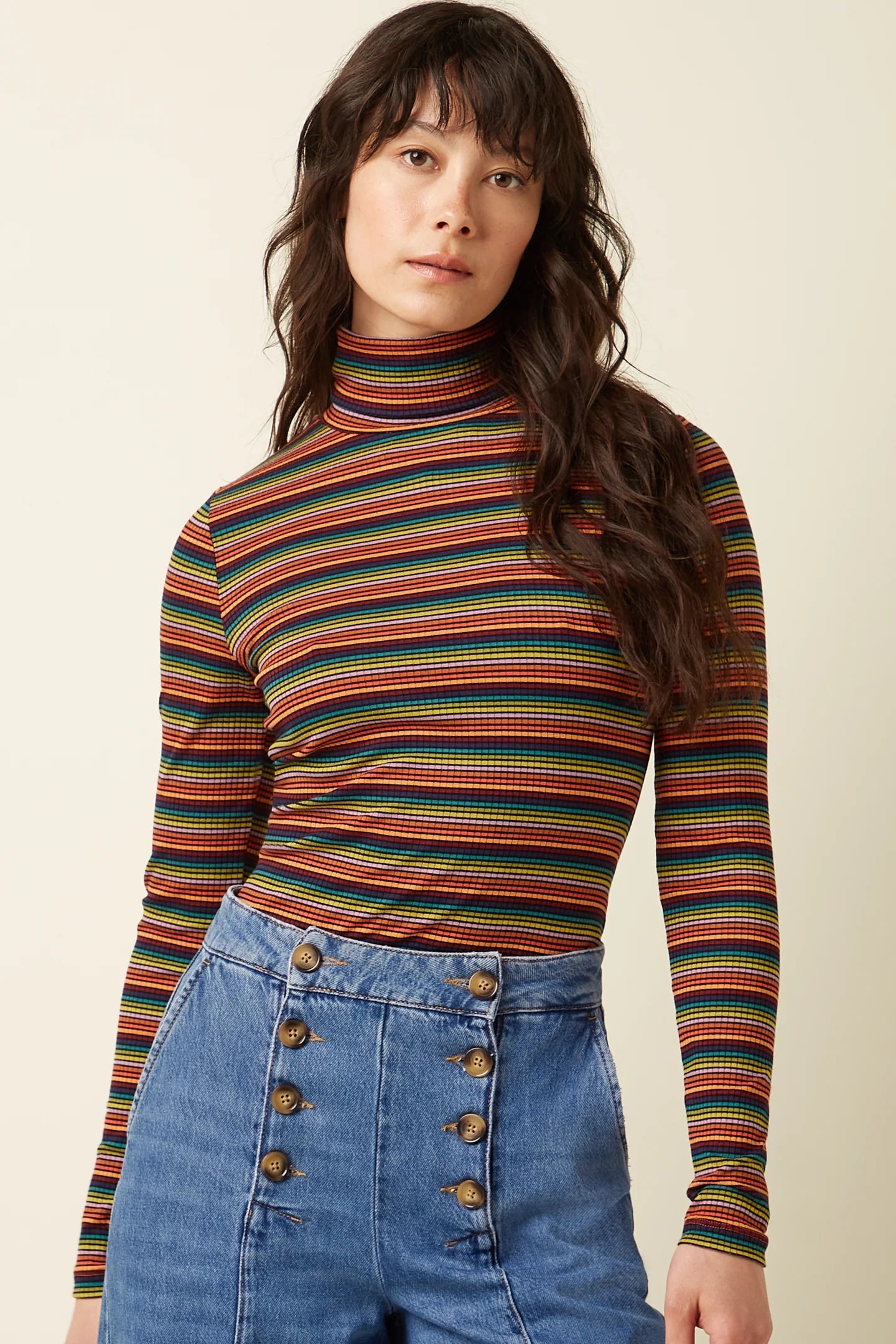 King Louie Rollneck Top Lumi Stripe