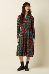 King Louie Olive Dress Duna