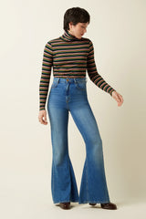 King Louie Rollneck Top Frostine Stripe